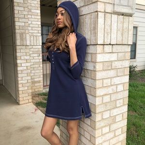 🧡10/$10 J. Crew Navy Blue Hoodie Tunic